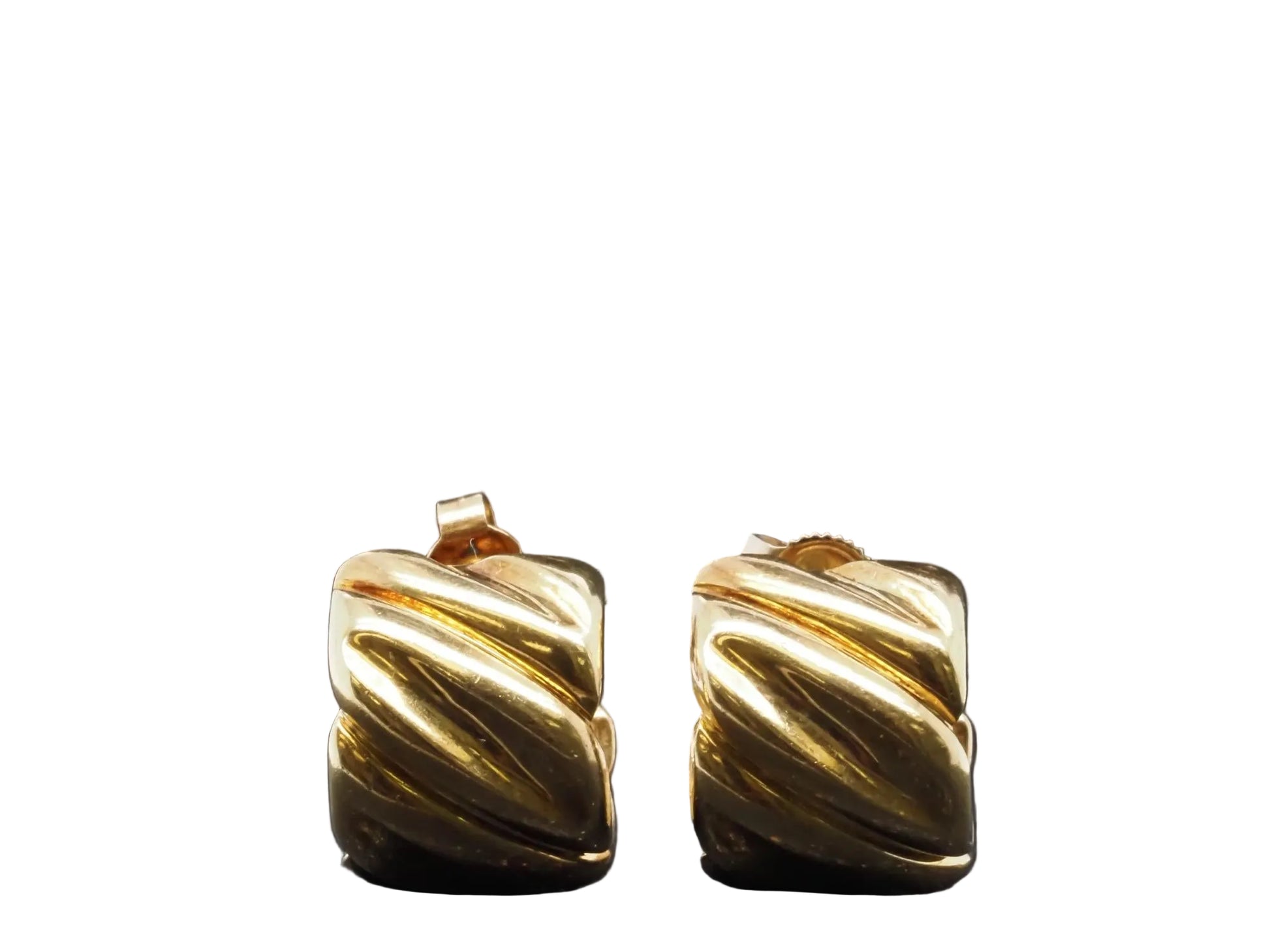 Estate GUCCI 18K Yellow Gold Chic Earrings - VHK#503a