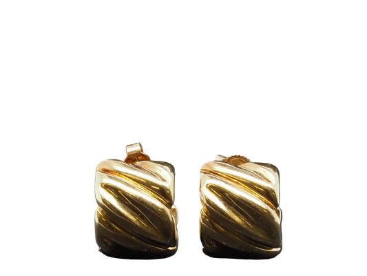 Estate GUCCI 18K Yellow Gold Chic Earrings - VHK#503a