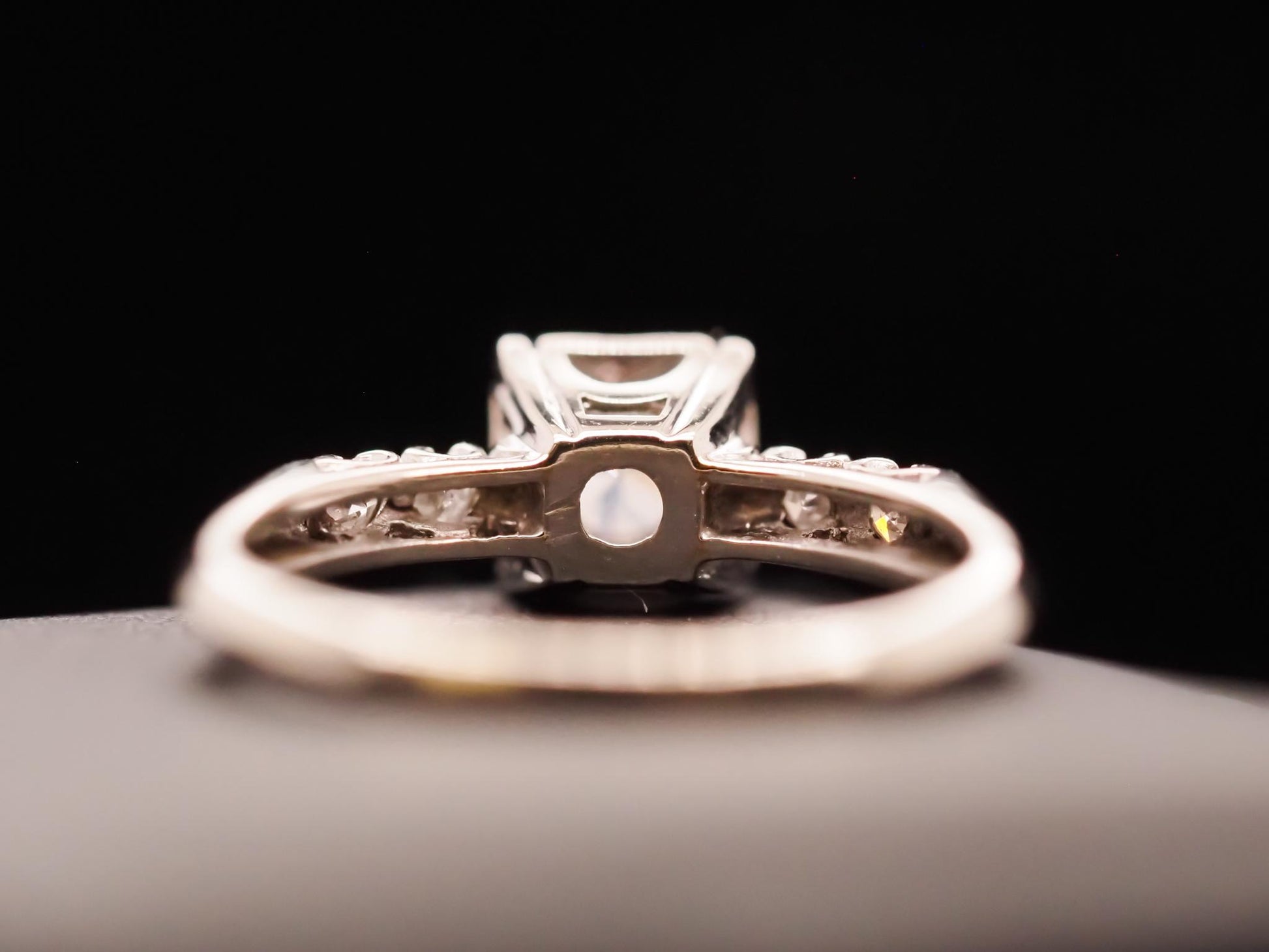 1940s 14K White Gold .40ct Old European Cut Diamond Engagement Ring - VHK#650