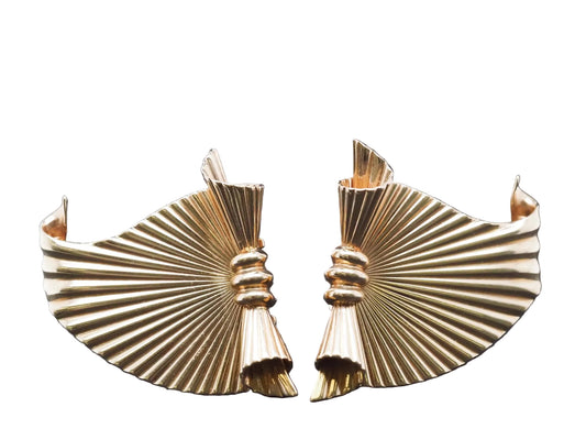 GEORGE SCHULER for Tiffany & Co. 14K Retro Double Clip Brooch Pins - VHK#21a