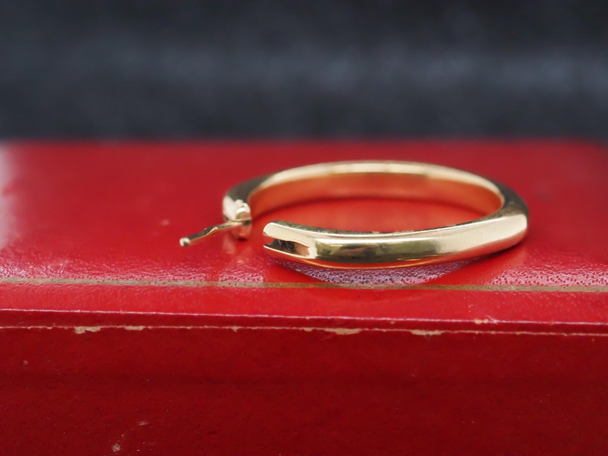 Estate Tiffany & Co. 18K Yellow Gold Hoop Earrings - VHK#186a