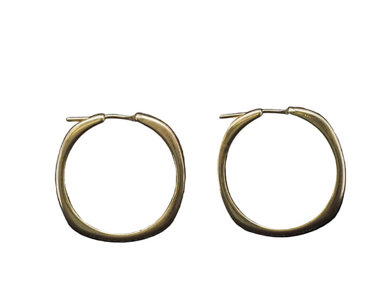 Estate Tiffany & Co. 18K Yellow Gold Hoop Earrings - VHK#186a