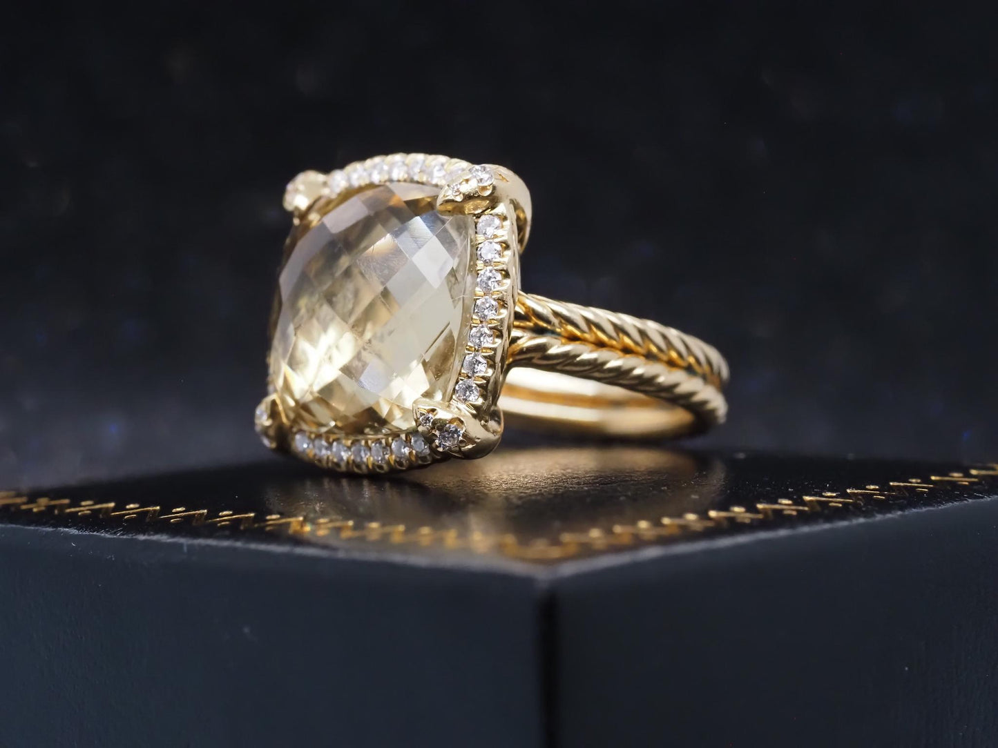 Estate David Yurman Chatelaine Pave Bezel Ring - VHK#494A
