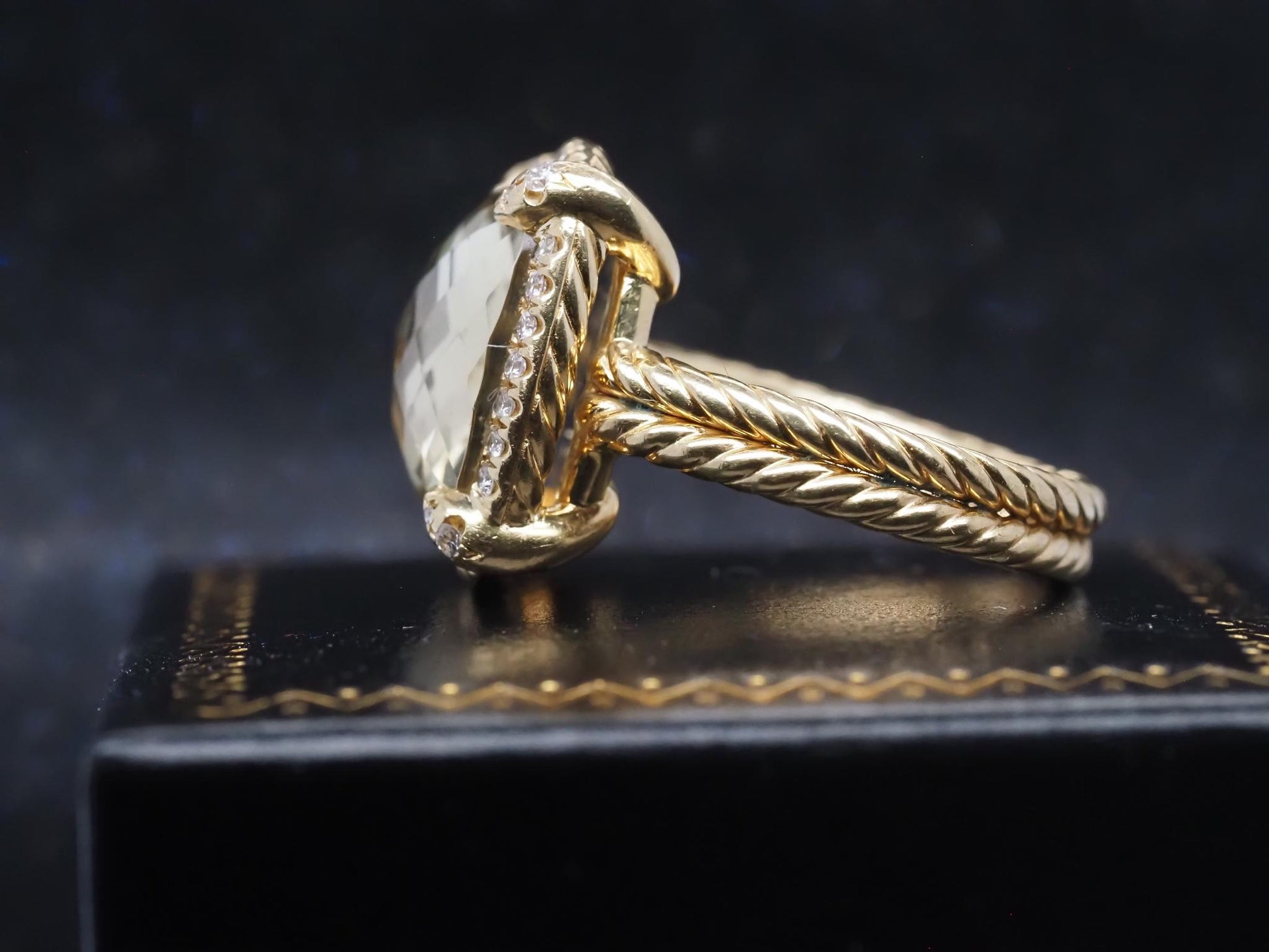 Estate David Yurman Chatelaine Pave Bezel Ring - VHK#494A