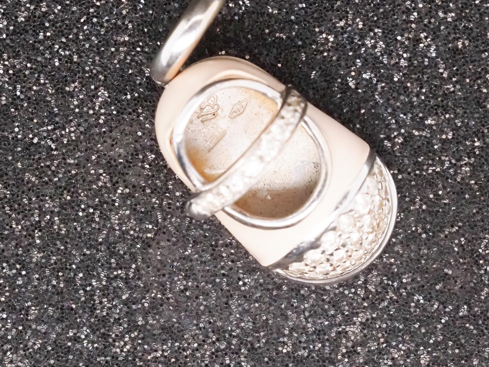Estate 18K White Gold Aaron Basha Enamel and Diamond Boot Pendant -VHK#975A