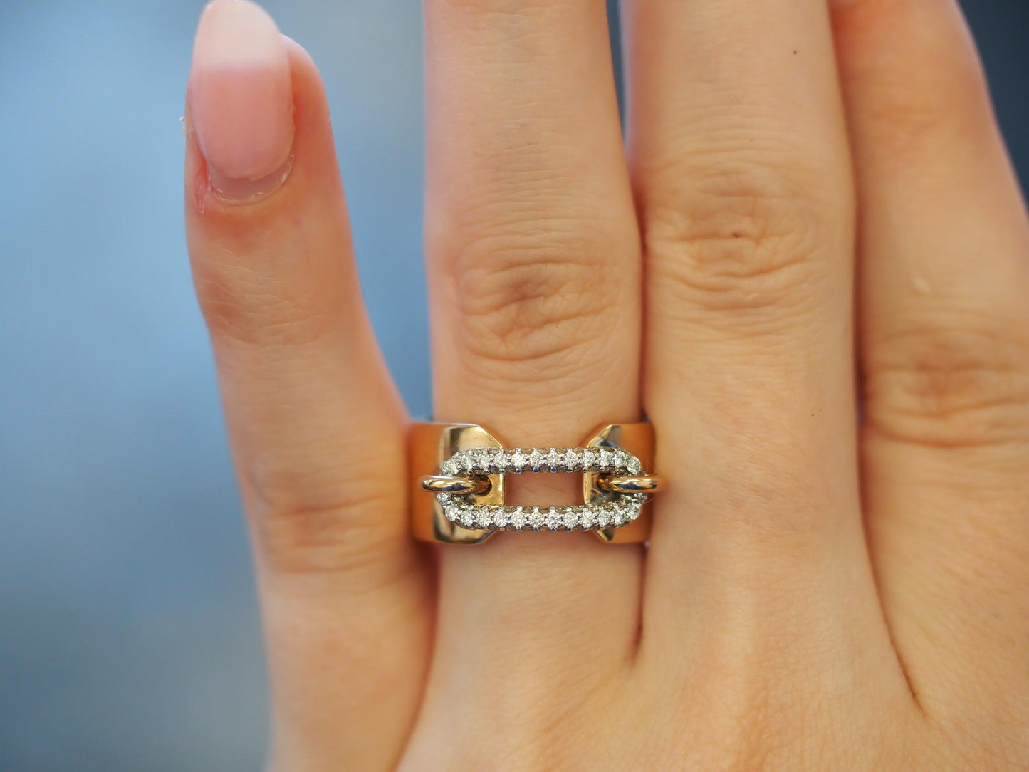 Estate 18K Rose Gold Diamond Ring Band -VHK#1004A