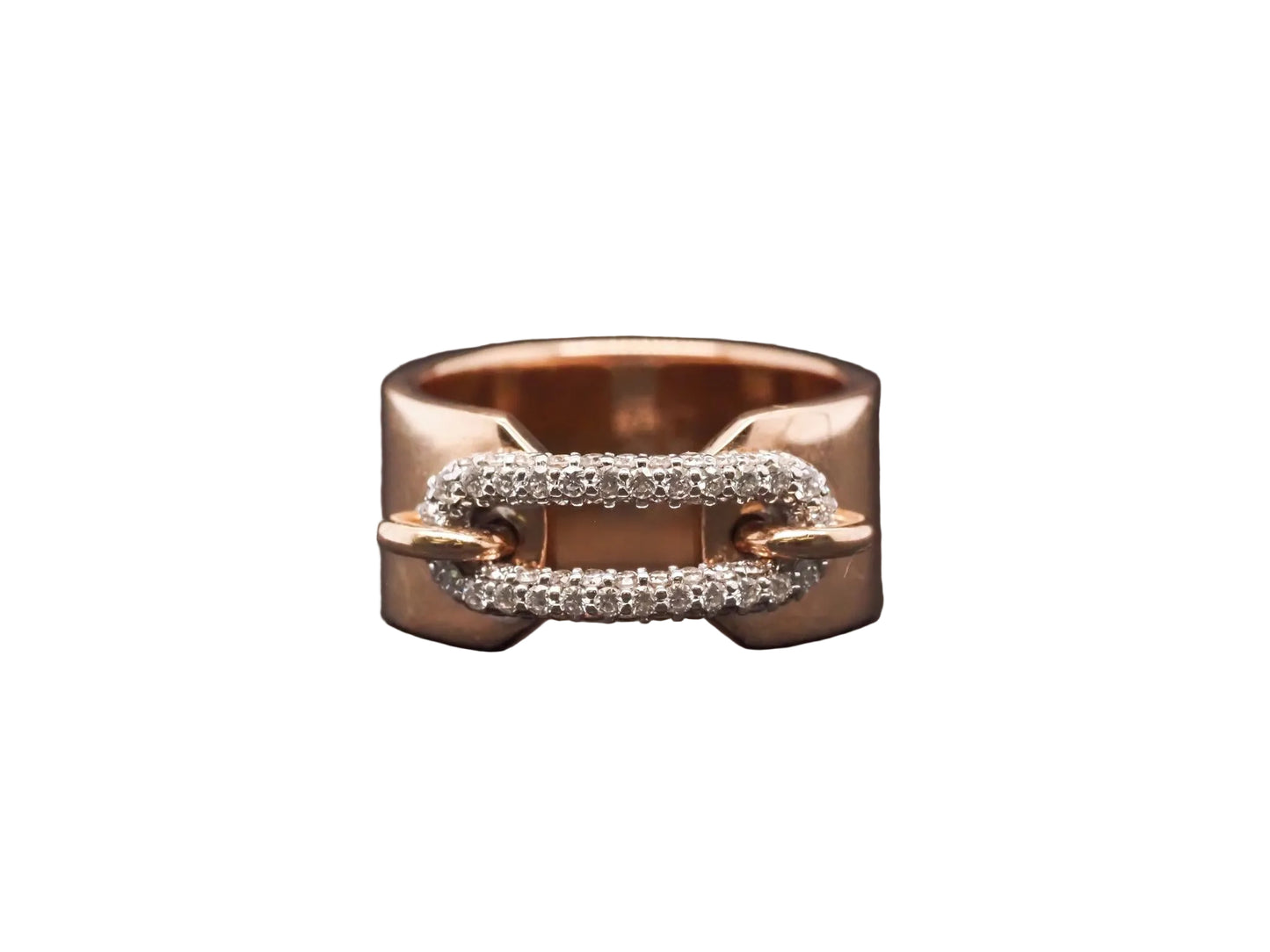 Estate 18K Rose Gold Diamond Ring Band -VHK#1004A