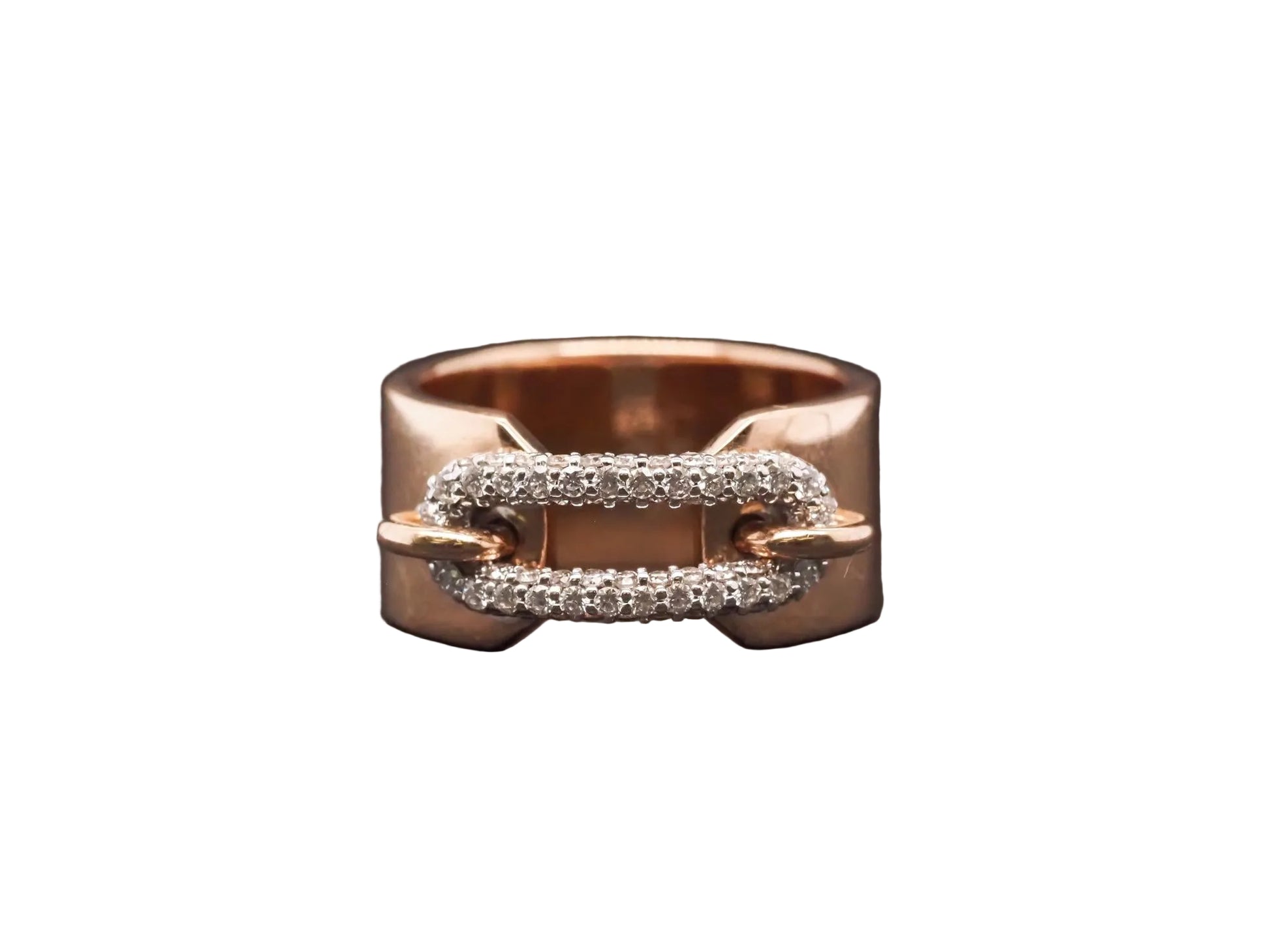 Estate 18K Rose Gold Diamond Ring Band -VHK#1004A