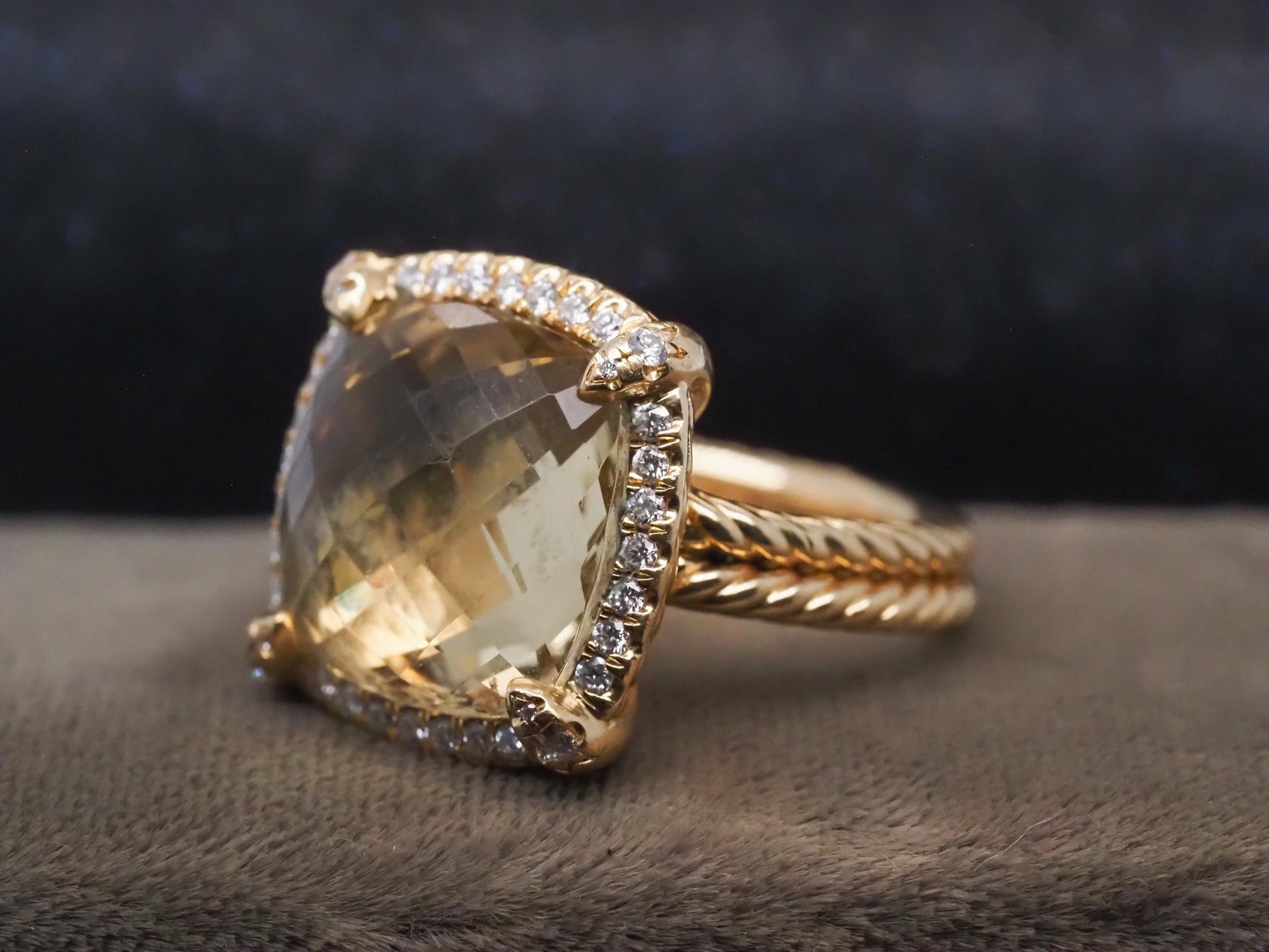 Estate David Yurman Chatelaine Pave Bezel Ring - VHK#494A