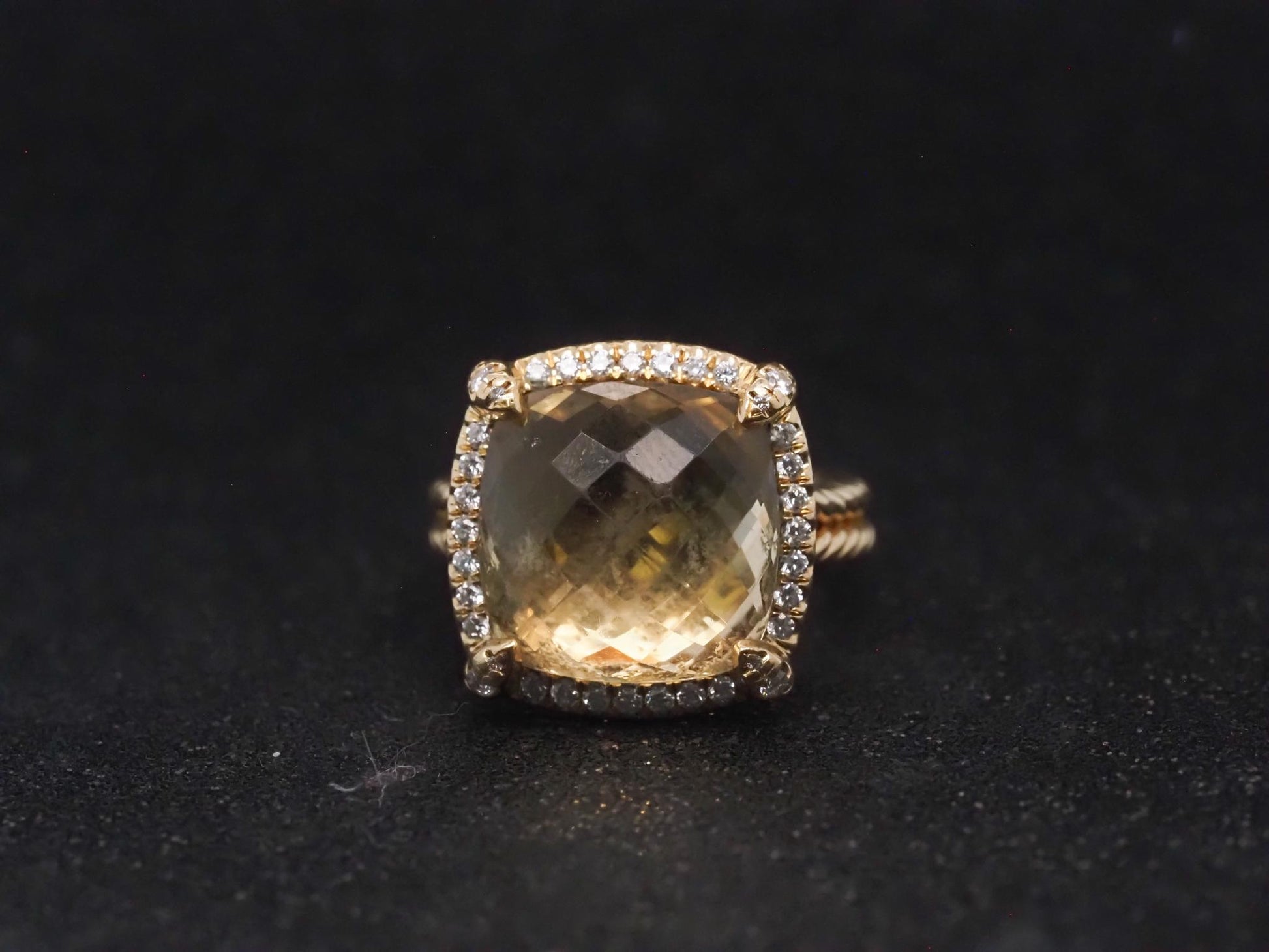 Estate David Yurman Chatelaine Pave Bezel Ring - VHK#494A