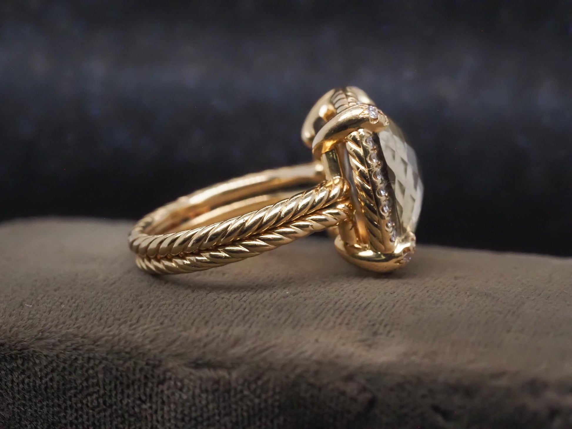 Estate David Yurman Chatelaine Pave Bezel Ring - VHK#494A