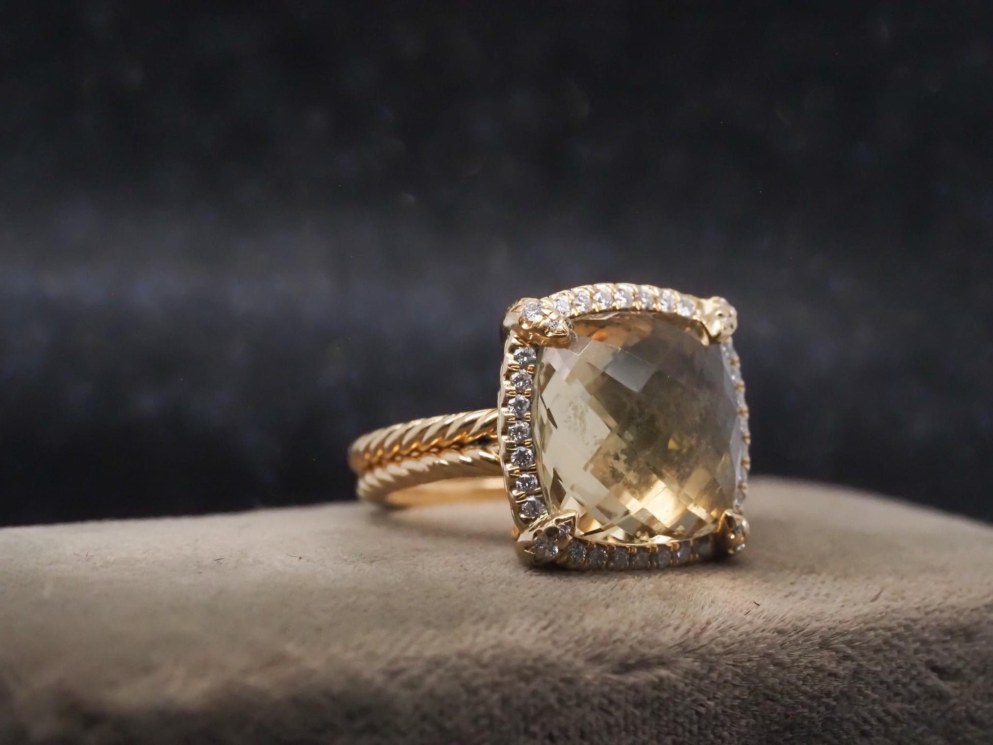 Estate David Yurman Chatelaine Pave Bezel Ring - VHK#494A