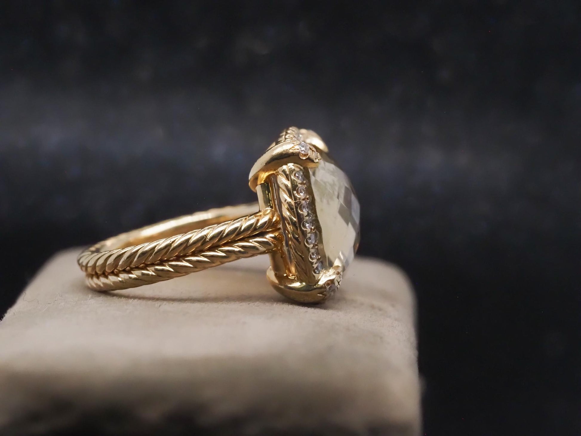 Estate David Yurman Chatelaine Pave Bezel Ring - VHK#494A