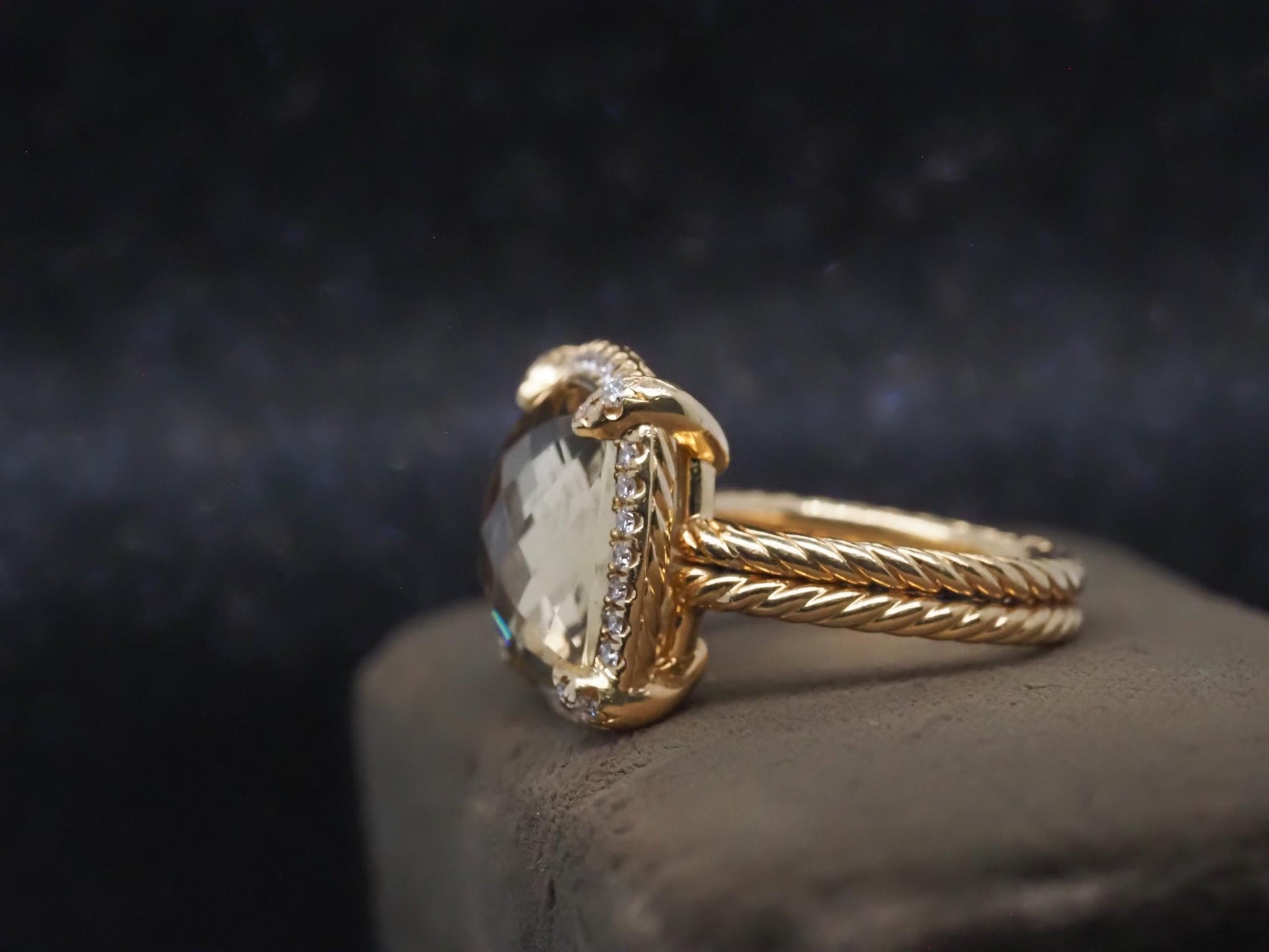 Estate David Yurman Chatelaine Pave Bezel Ring - VHK#494A