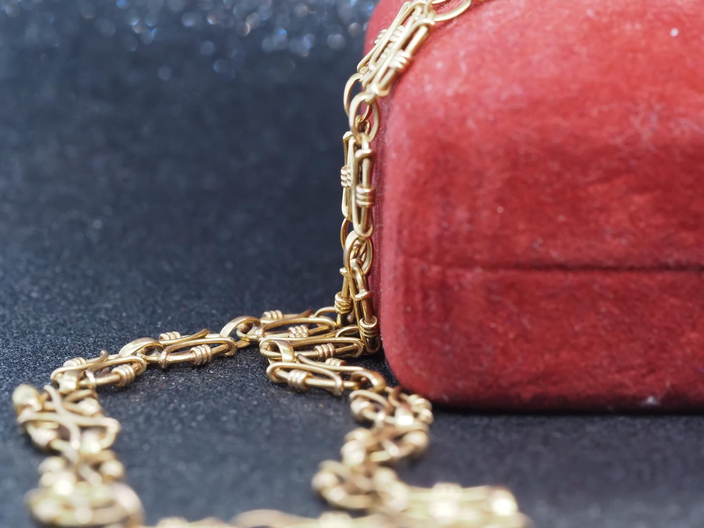 Estate 20K Yellow Gold Fancy Link Necklace -VHK#111B
