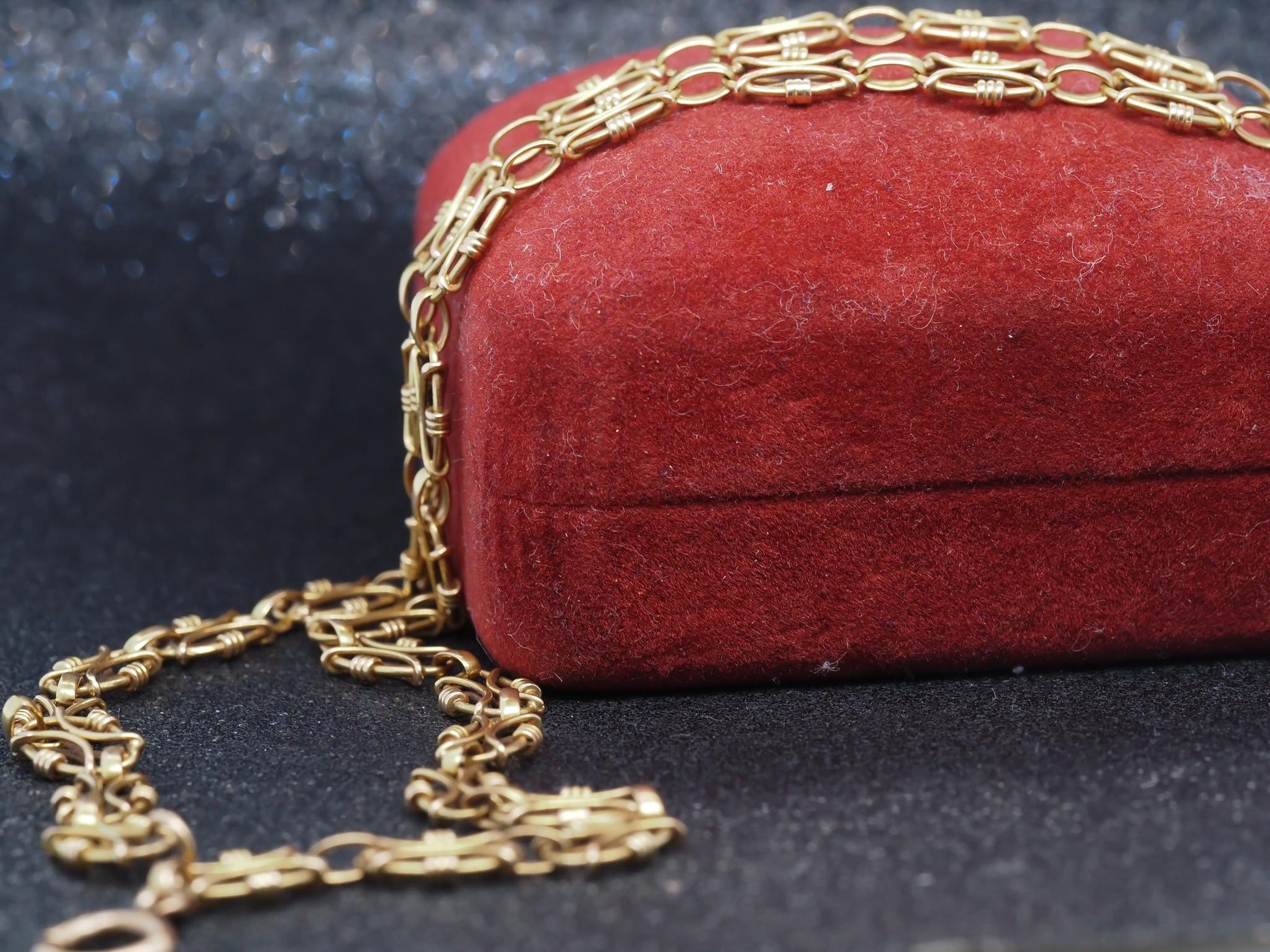 Estate 20K Yellow Gold Fancy Link Necklace -VHK#111B