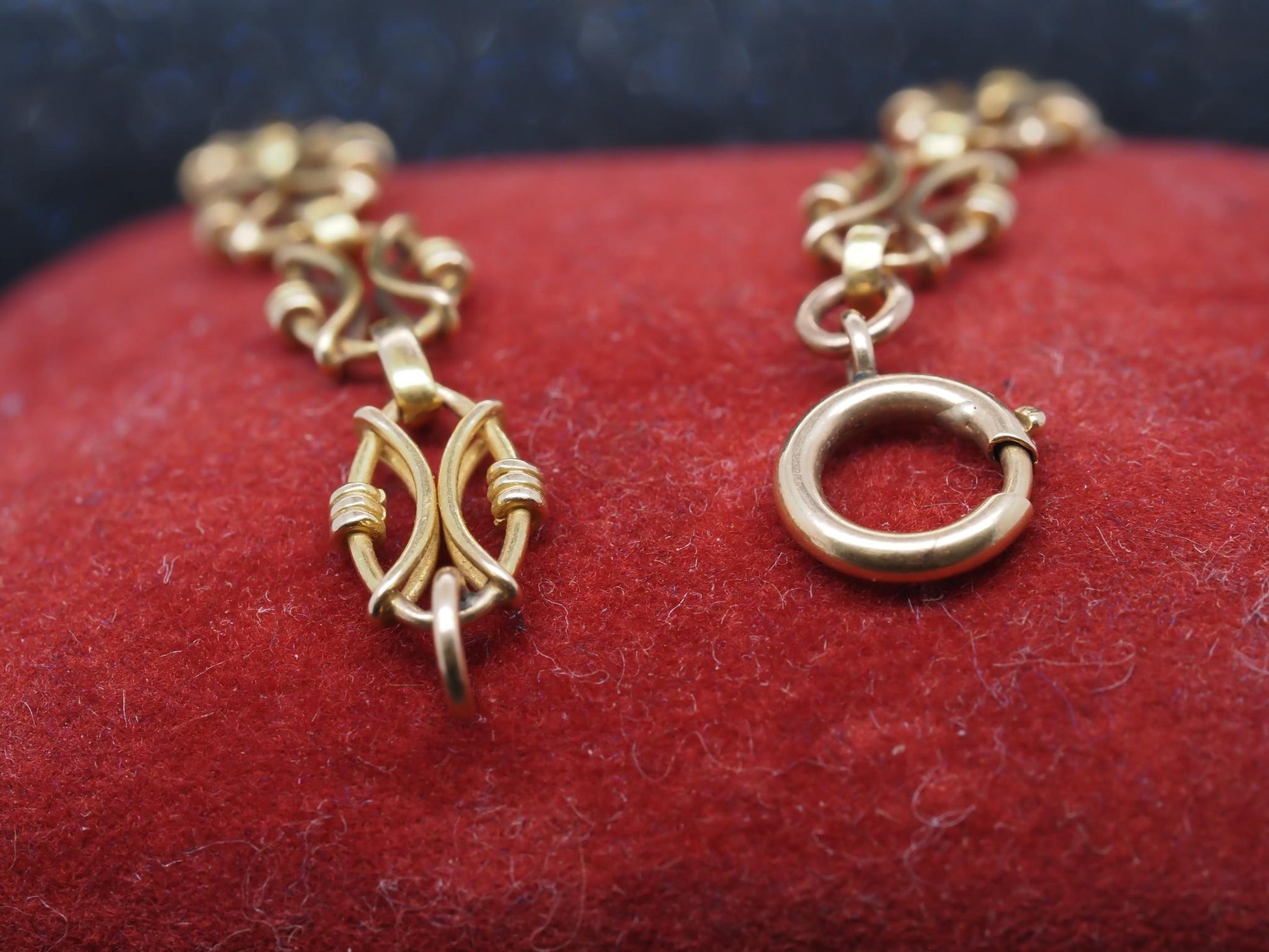 Estate 20K Yellow Gold Fancy Link Necklace -VHK#111B
