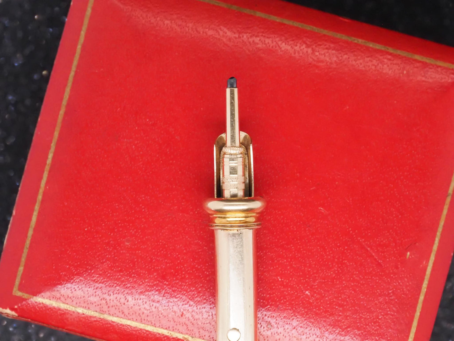 Victorian 15K Yellow Gold Retractable Pencil Pendant -VHK#414A