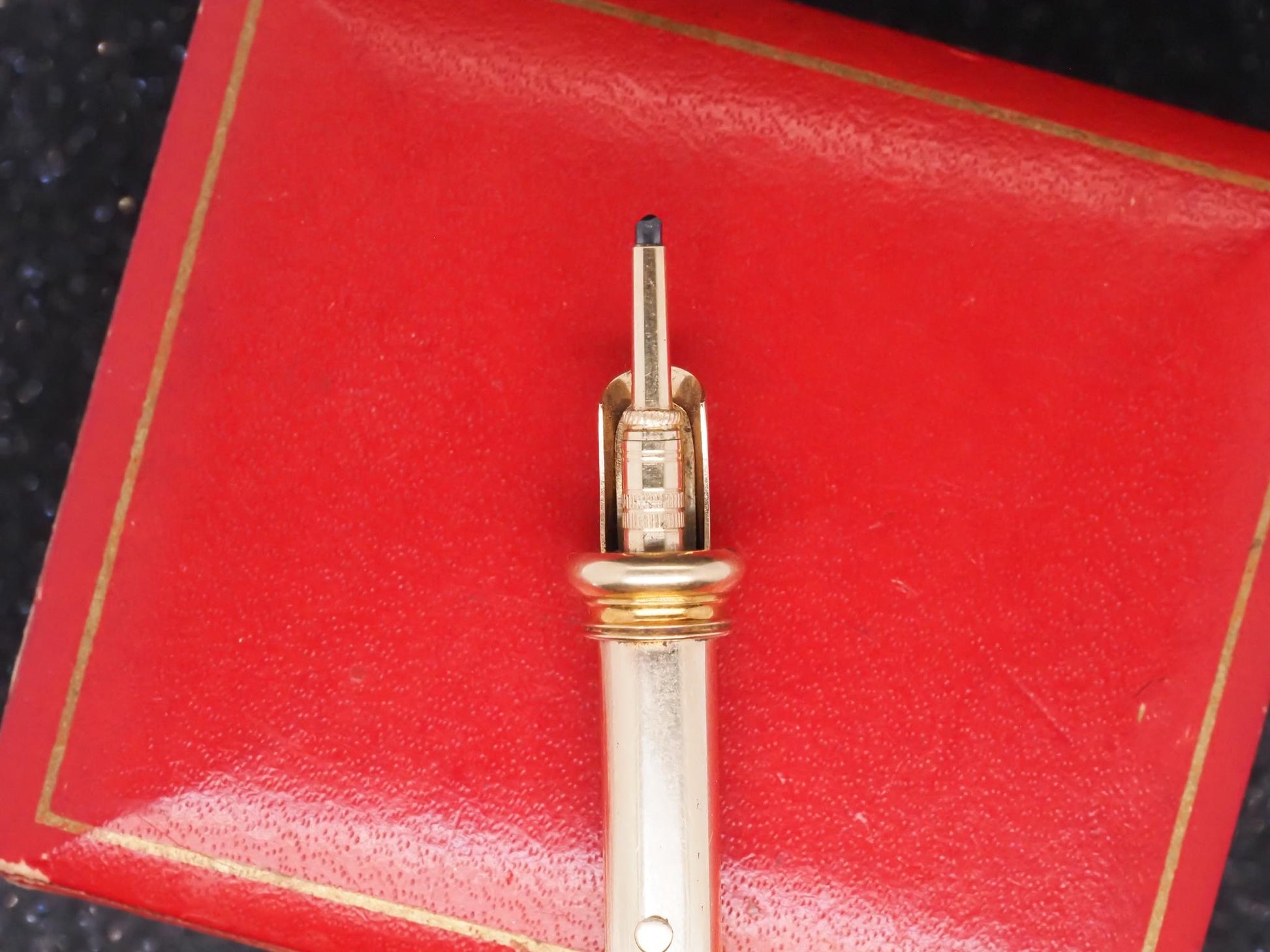 Victorian 15K Yellow Gold Retractable Pencil Pendant -VHK#414A