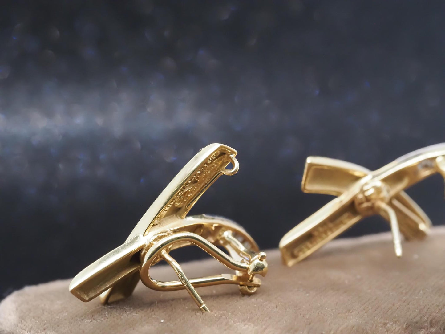 Estate Vintage Tiffany & Co. Paloma Picasso X Diamond Earrings - VHK#885b