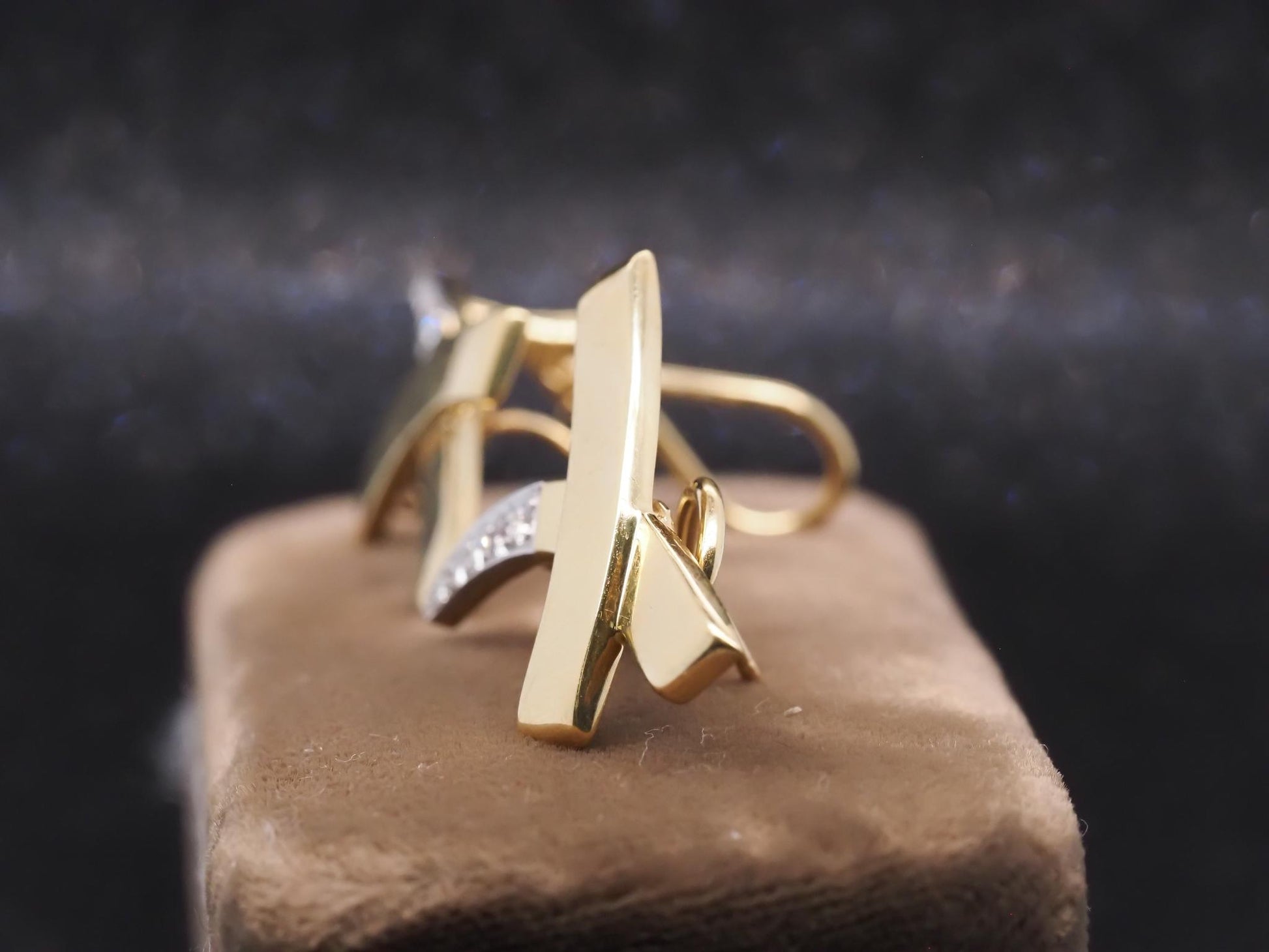 Estate Vintage Tiffany & Co. Paloma Picasso X Diamond Earrings - VHK#885b