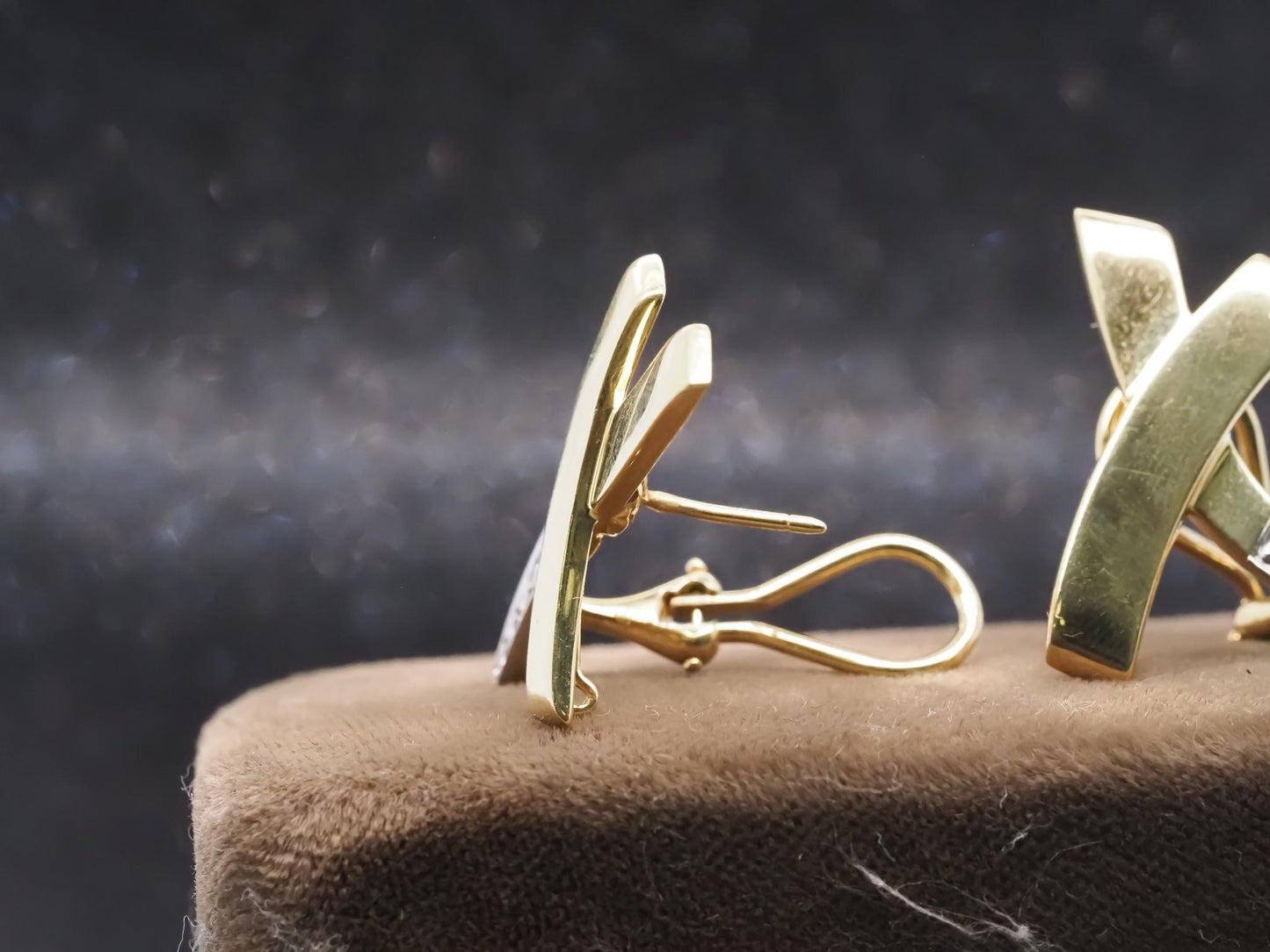 Estate Vintage Tiffany & Co. Paloma Picasso X Diamond Earrings - VHK#885b