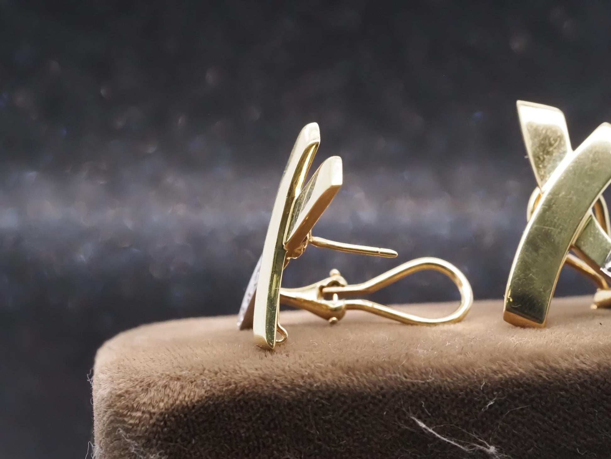 Estate Vintage Tiffany & Co. Paloma Picasso X Diamond Earrings - VHK#885b