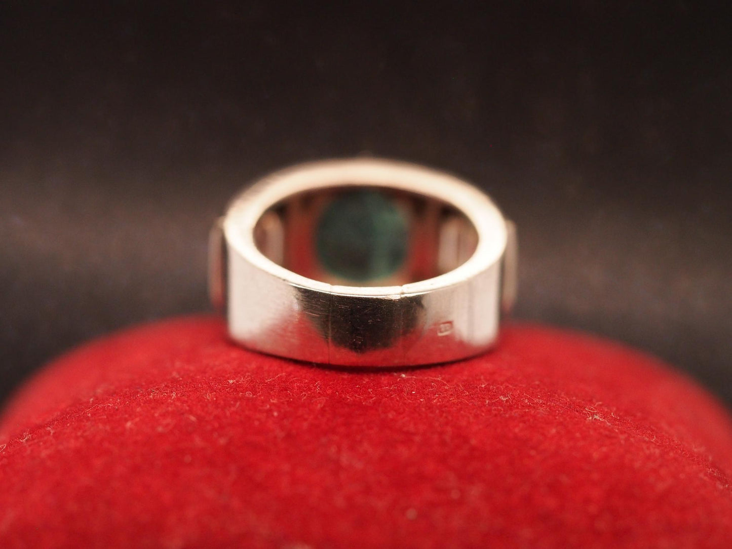 Estate 1960s Platinum Emerald and Diamond Ring - VHK#294a