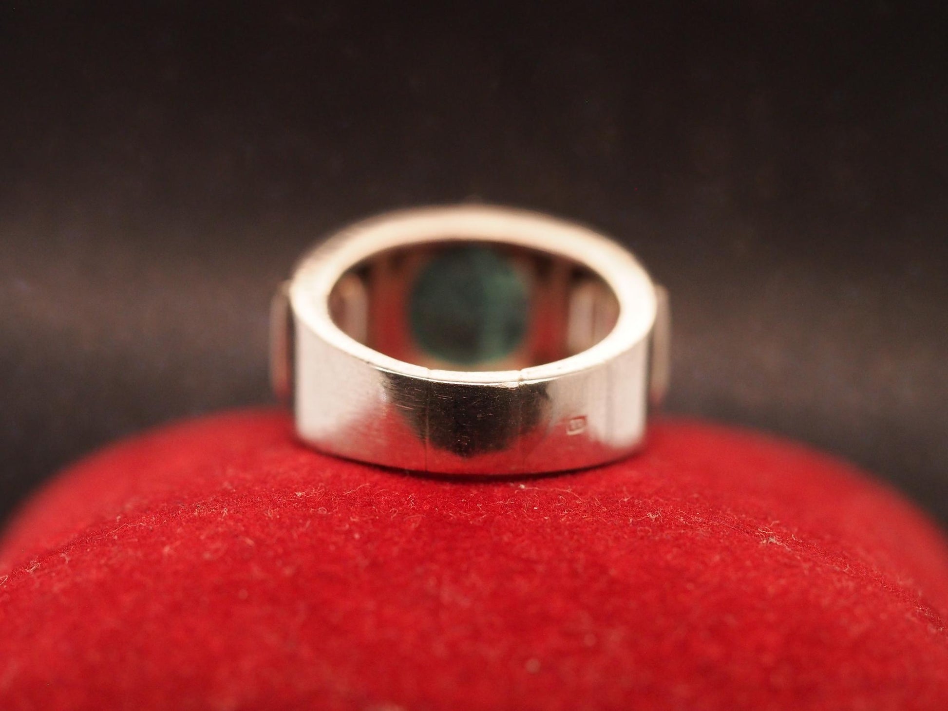 Estate 1960s Platinum Emerald and Diamond Ring - VHK#294a