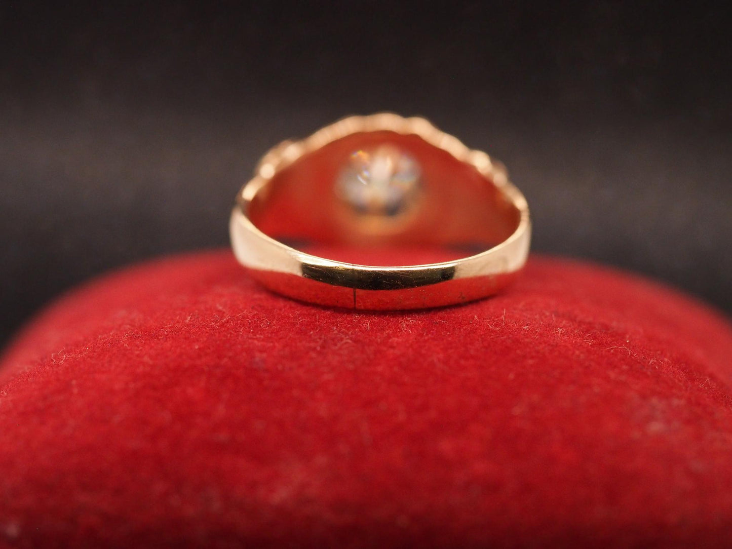 Estate 1.25ct Old European Cut Diamond in 10K  Gold Two Tone Ring - VHK#305b