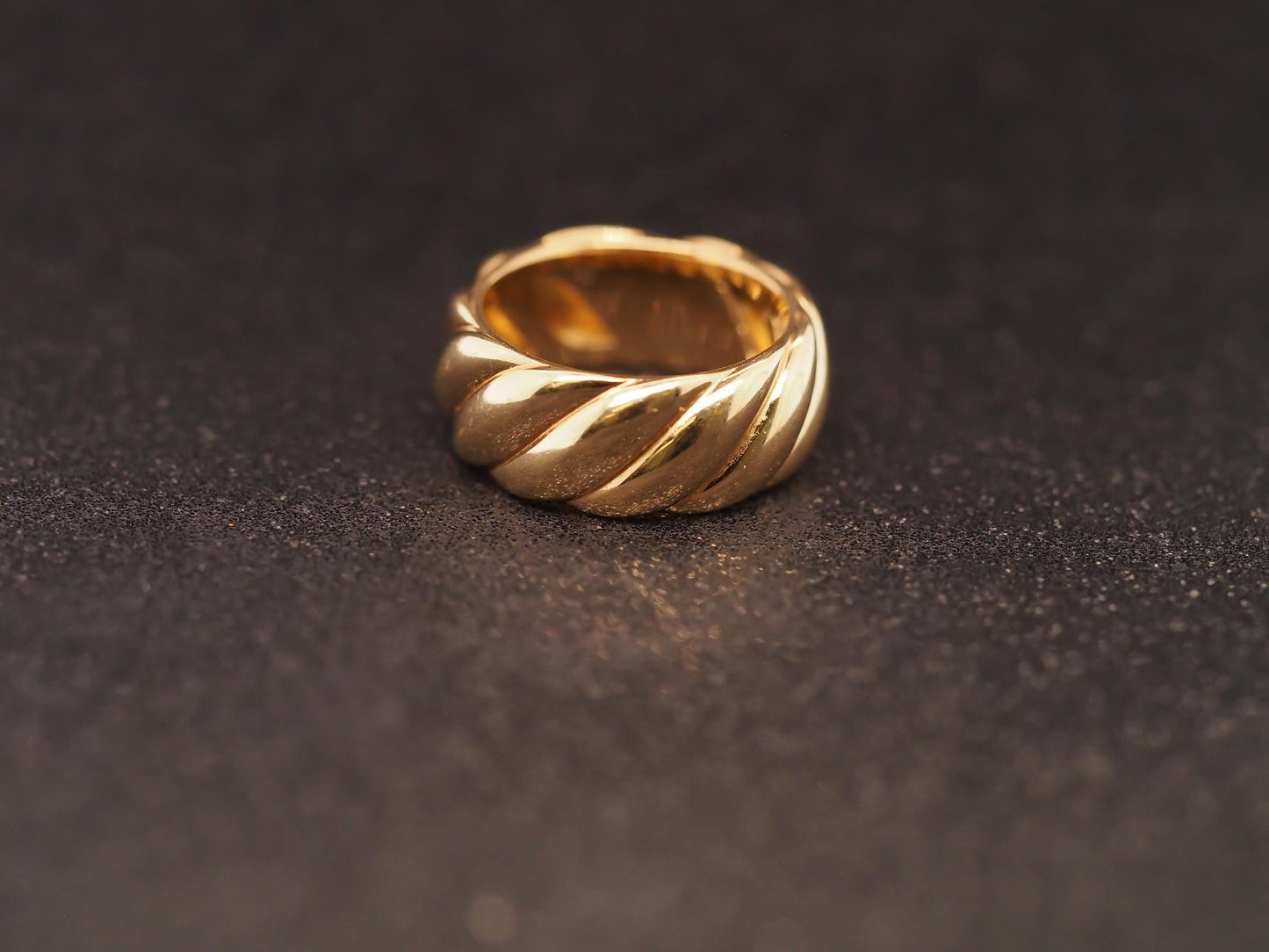 Estate David Yurman 18K Yellow Gold Sculpted Cable Ring - VHK#338a