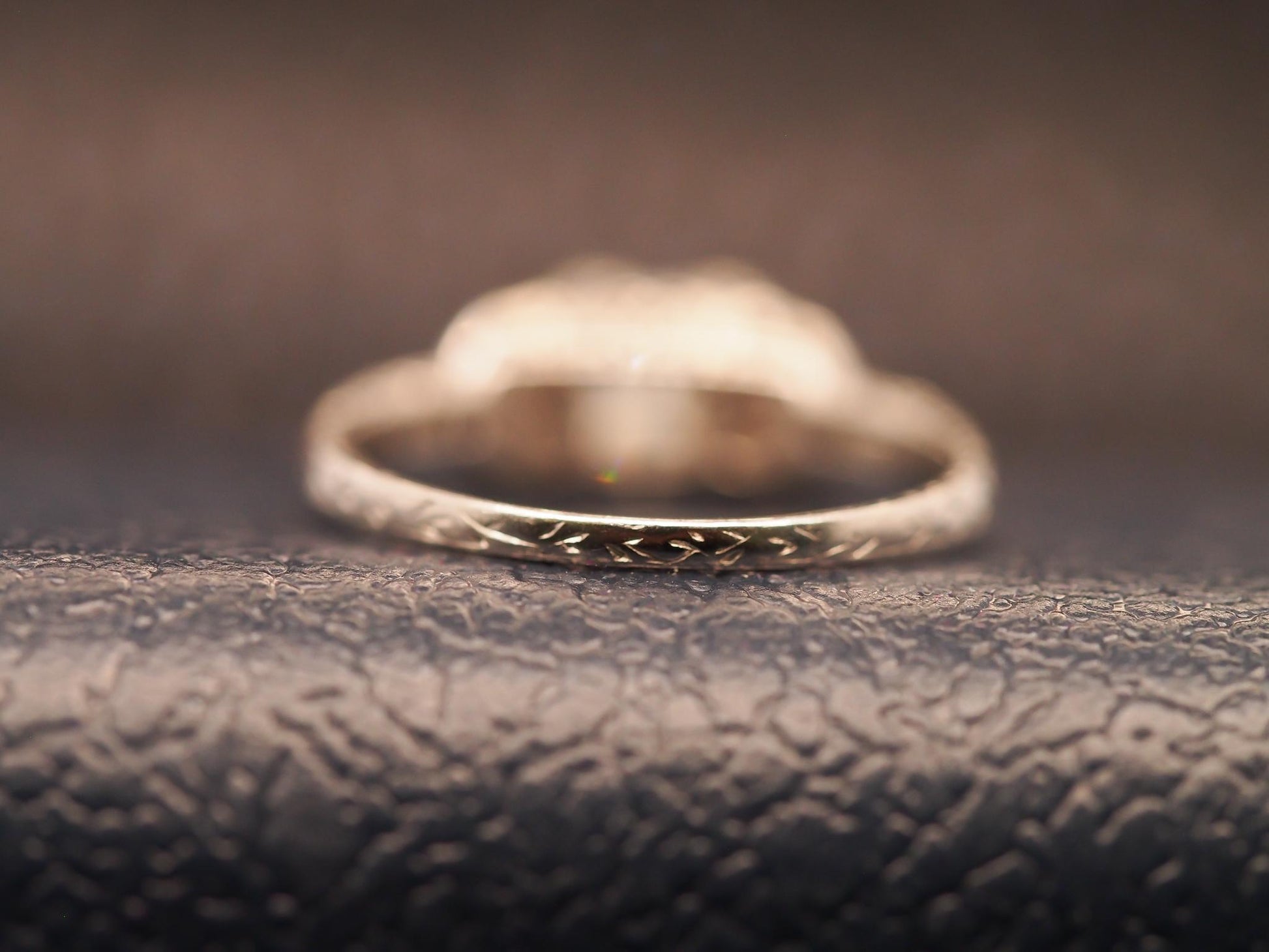 Estate Art Deco Platinum Old European Diamond Engagement Ring - VHK#314a
