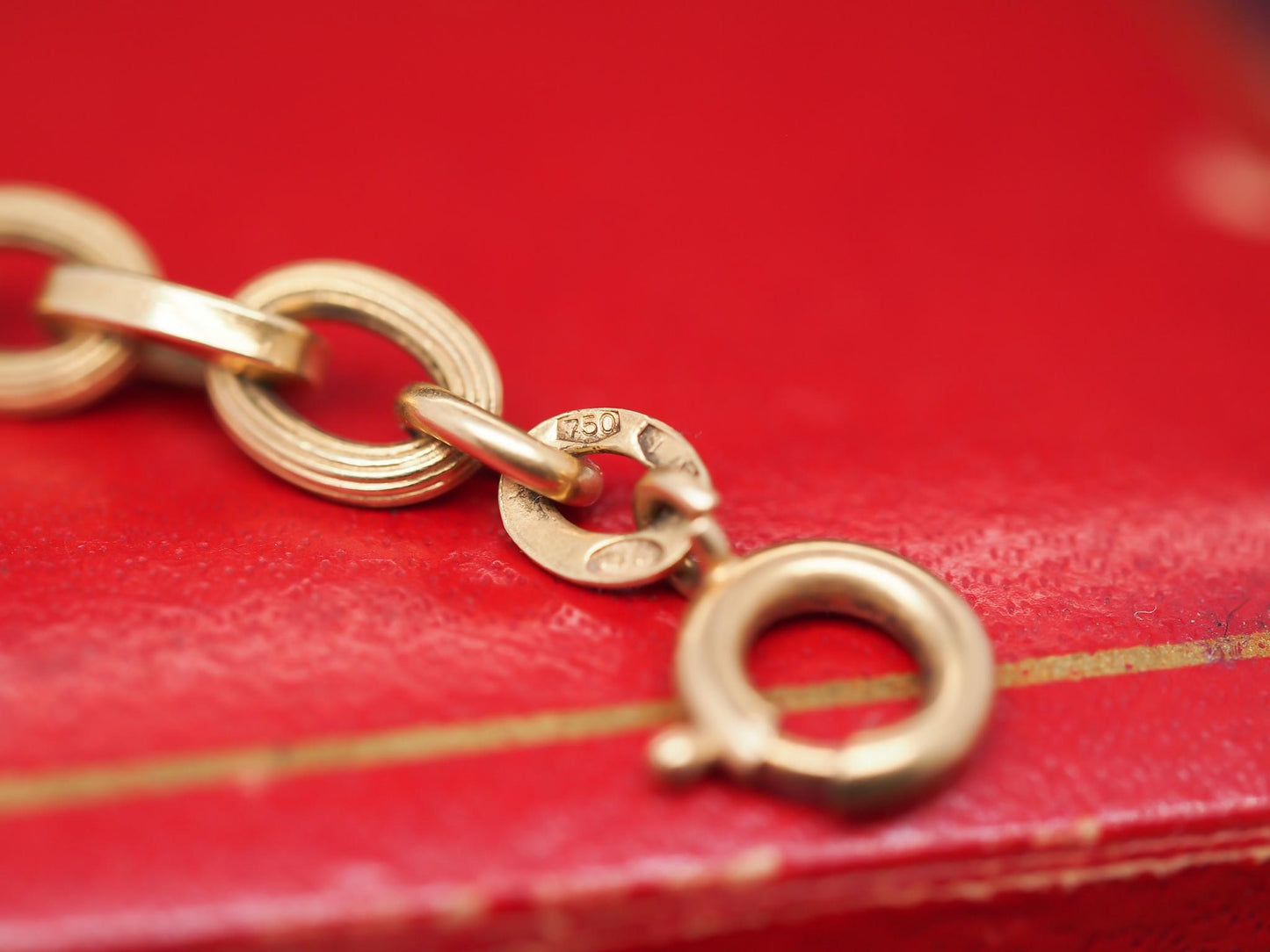 Estate Vintage 18K Yellow Gold Link Bracelet - VHK#335