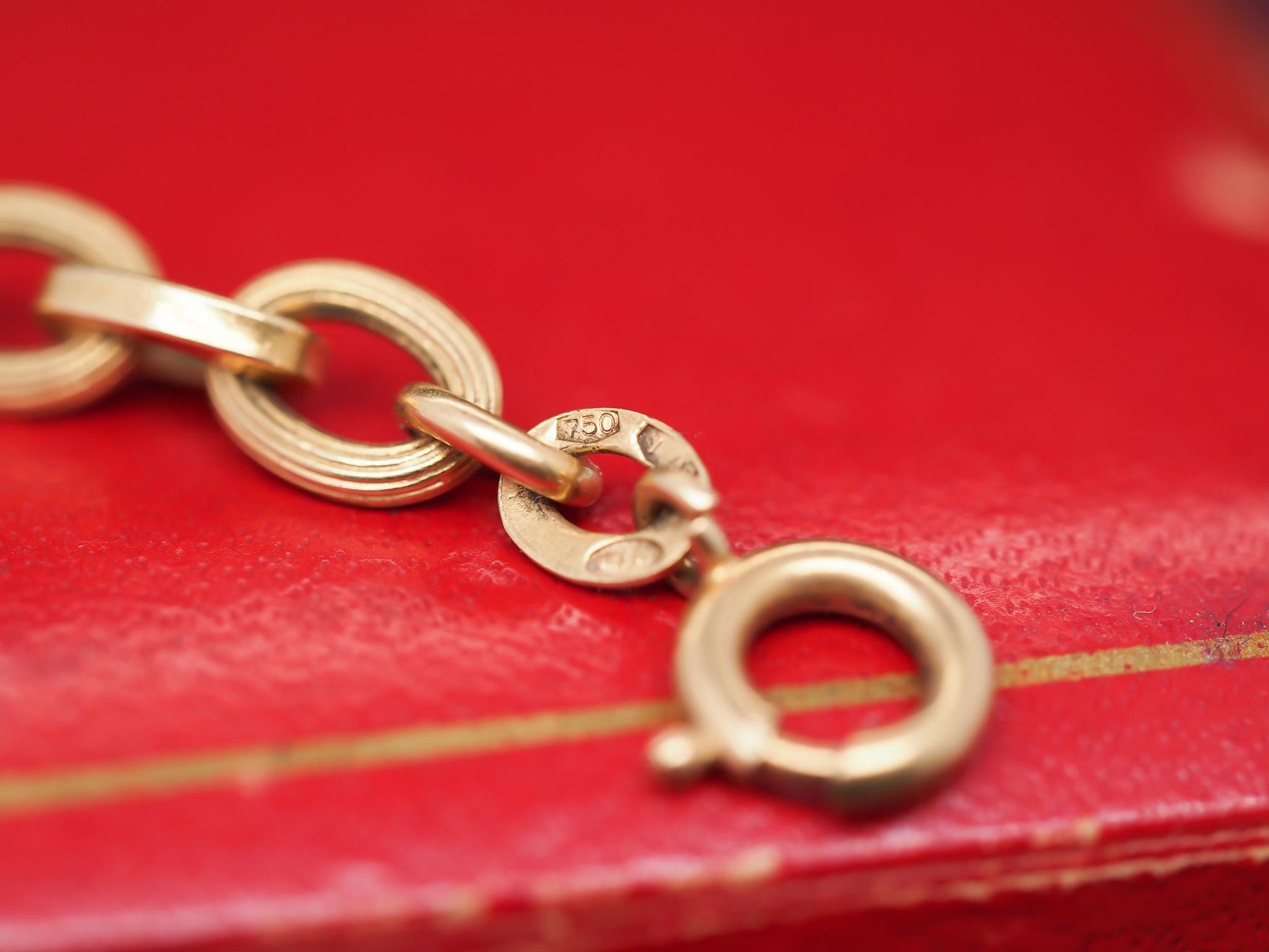 Estate Vintage 18K Yellow Gold Link Bracelet - VHK#335