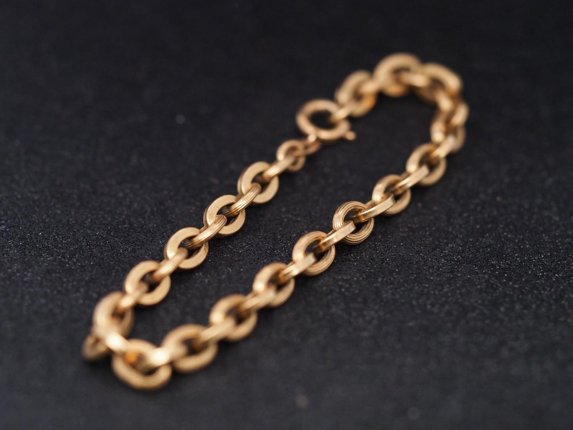 Estate Vintage 18K Yellow Gold Link Bracelet - VHK#335