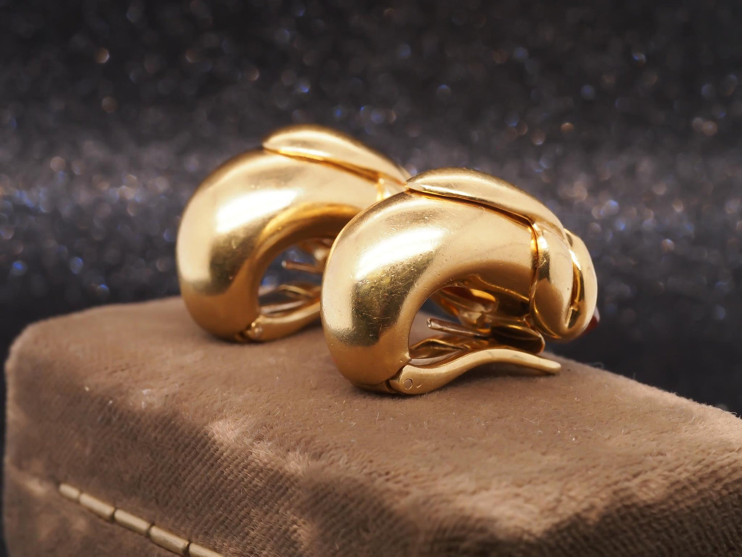 Estate 1970s 18K Yellow Gold Roberto Legnazzi Citrine Earrings - VHK#447A