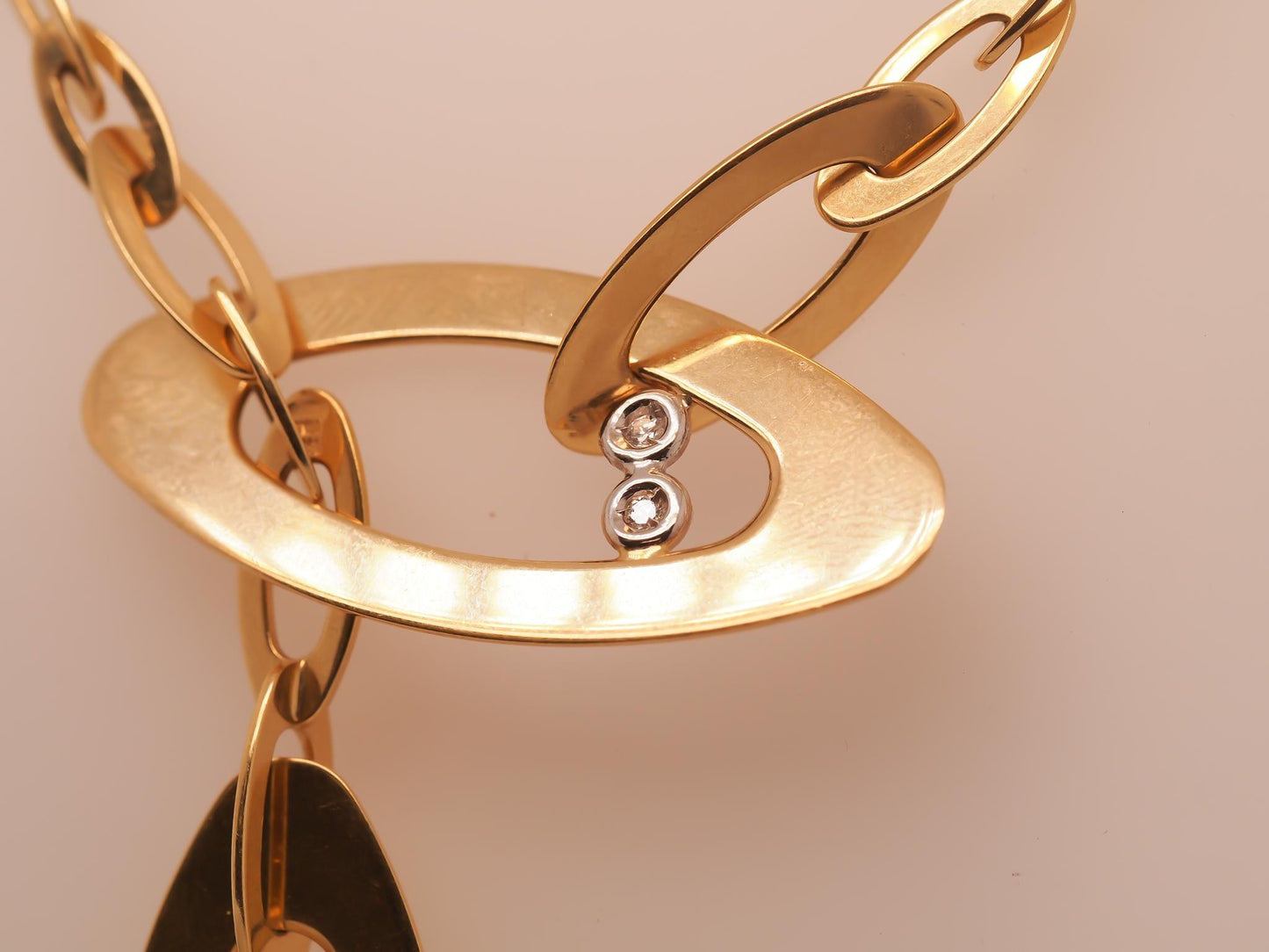Estate 18K Yellow Gold Roberto Coin Lariat Diamond Chic Necklace - VHK#574b