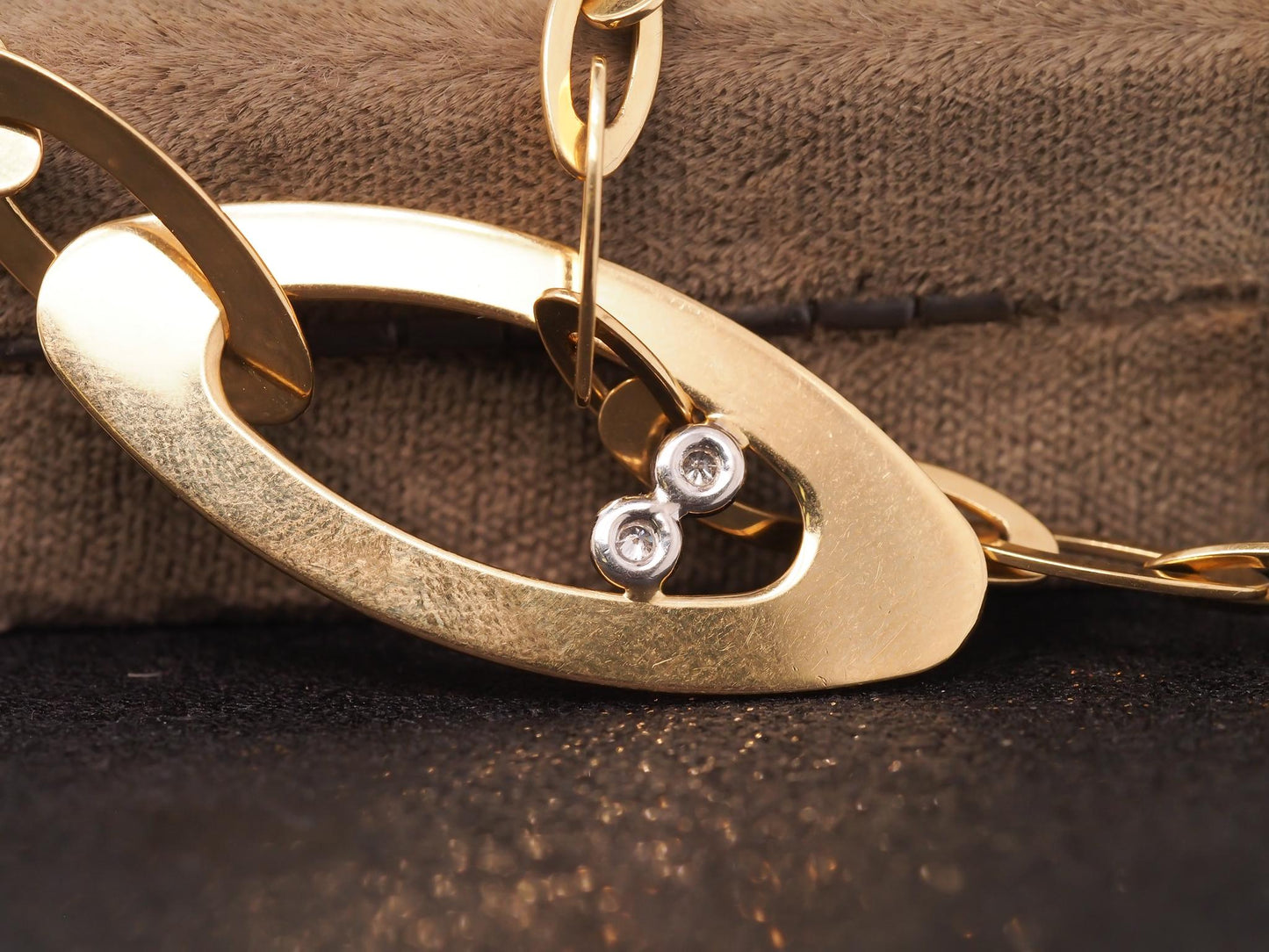 Estate 18K Yellow Gold Roberto Coin Lariat Diamond Chic Necklace - VHK#574b