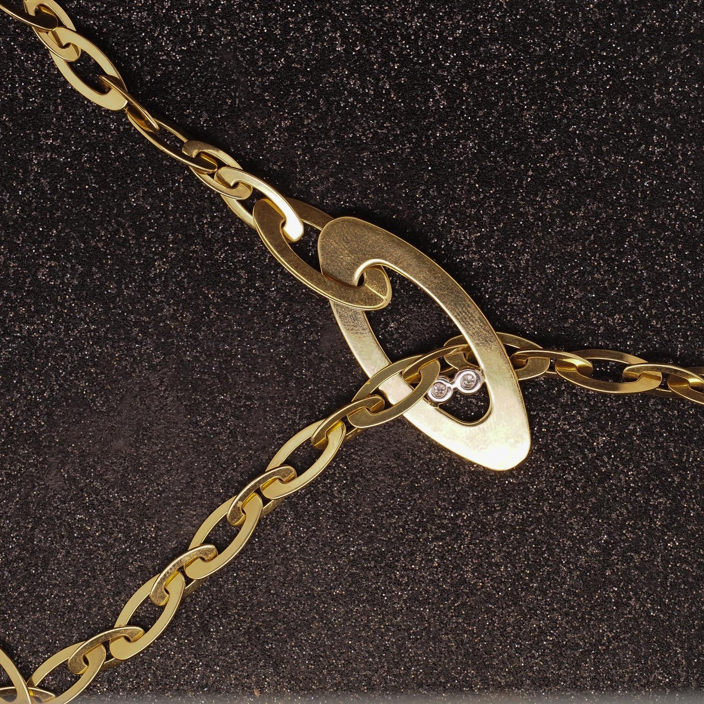 Estate 18K Yellow Gold Roberto Coin Lariat Diamond Chic Necklace - VHK#574b