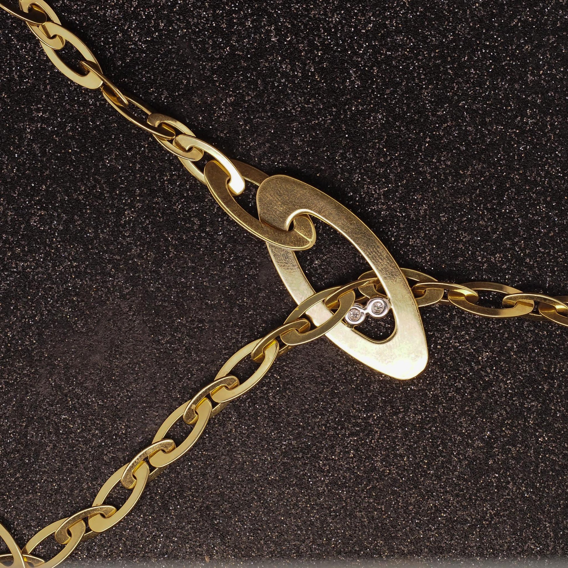 Estate 18K Yellow Gold Roberto Coin Lariat Diamond Chic Necklace - VHK#574b