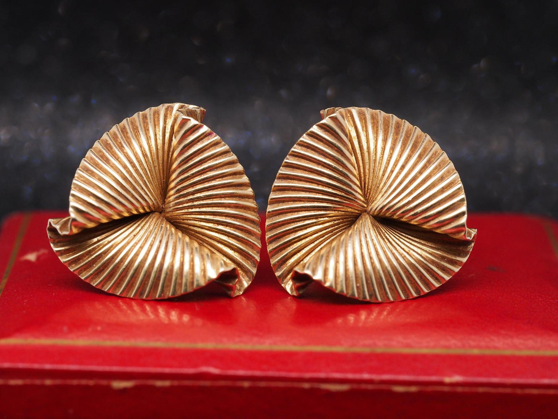 Estate George Schuler for Tiffany & Co. 14K Yellow Gold Earrings - VHK#699b