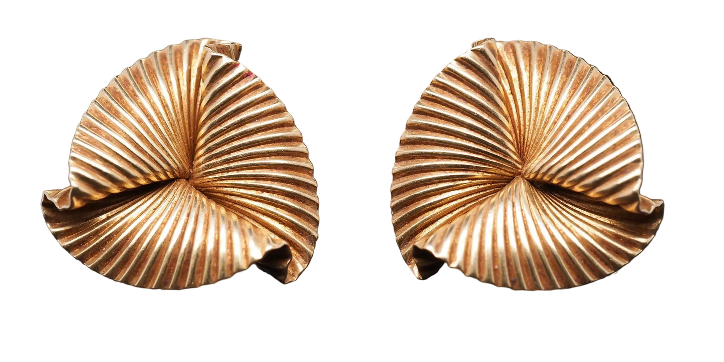 Estate George Schuler for Tiffany & Co. 14K Yellow Gold Earrings - VHK#699b