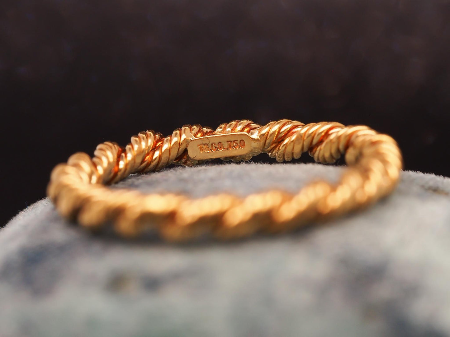 Estate Vintage Tiffany & Co. 18K Yellow Gold Weave Band - VHK3729A