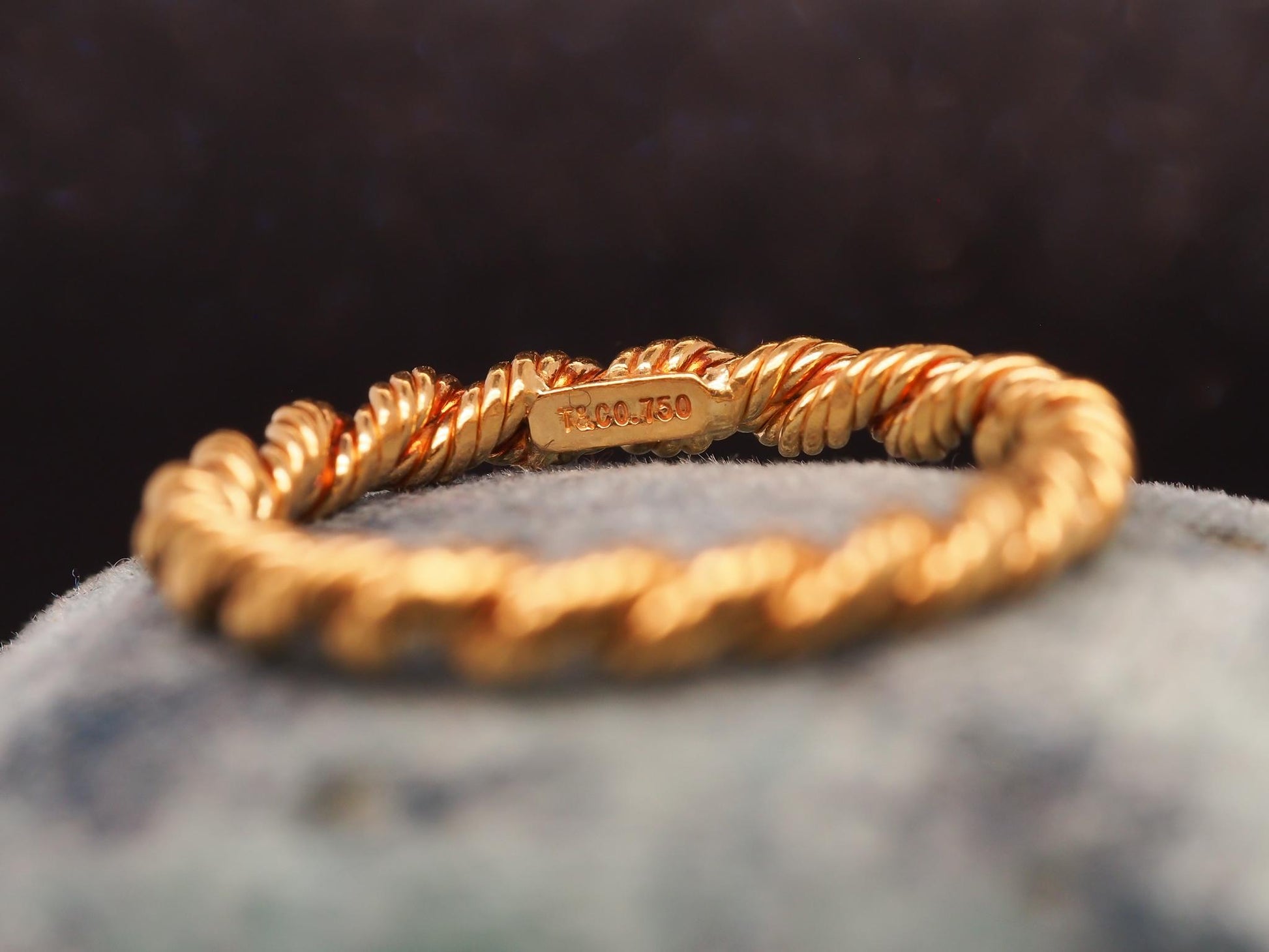 Estate Vintage Tiffany & Co. 18K Yellow Gold Weave Band - VHK3729A