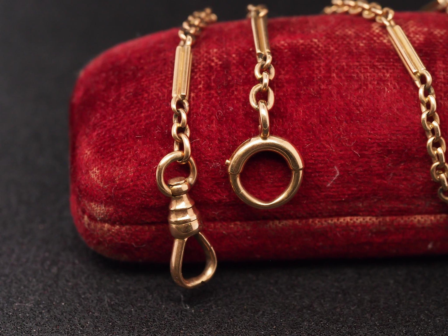 Estate Vintage 14K Yellow Gold Alternating Link Chain - VHK#947A