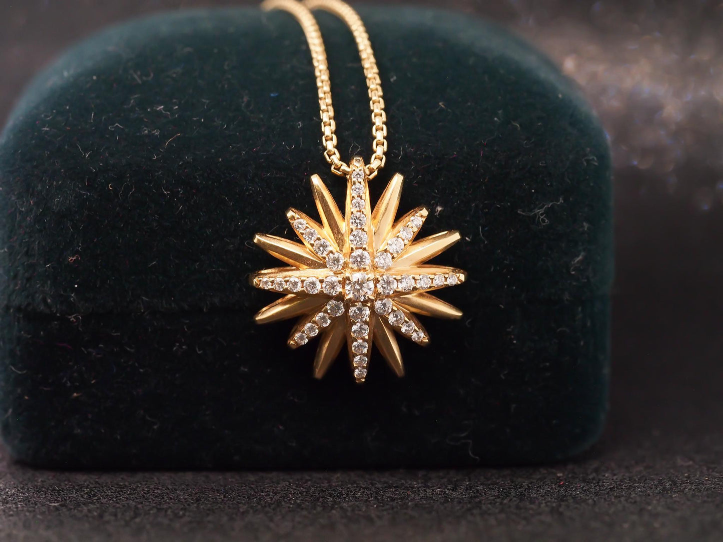 Estate David Yurman Starburst Pendant Necklace 20mm - VHK#948a