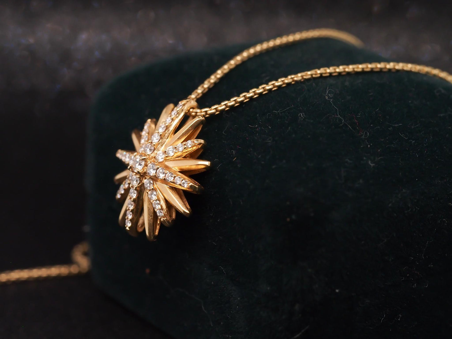 Estate David Yurman Starburst Pendant Necklace 20mm - VHK#948a