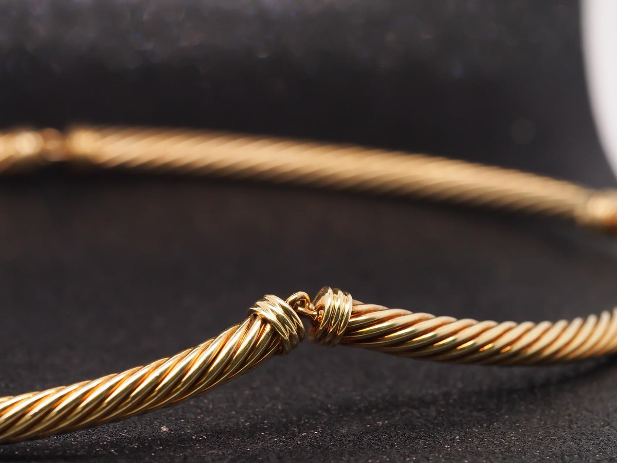 Estate 14K Yellow Gold David Yurman X Choker Necklace - VHK#967a