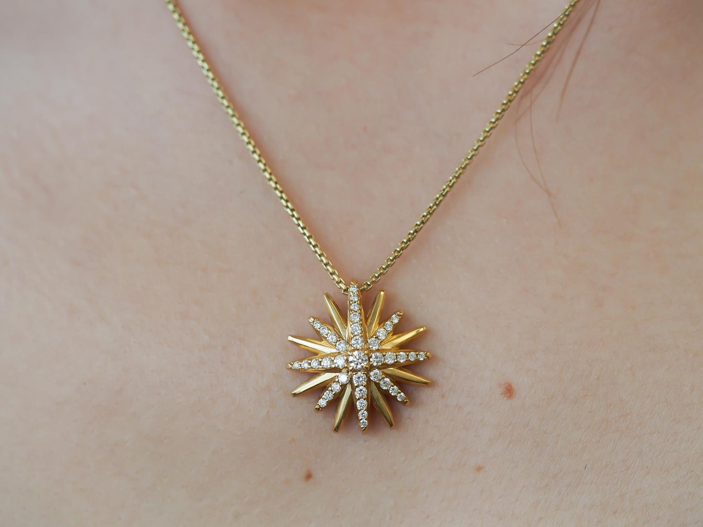 Estate David Yurman Starburst Pendant Necklace 20mm - VHK#948a