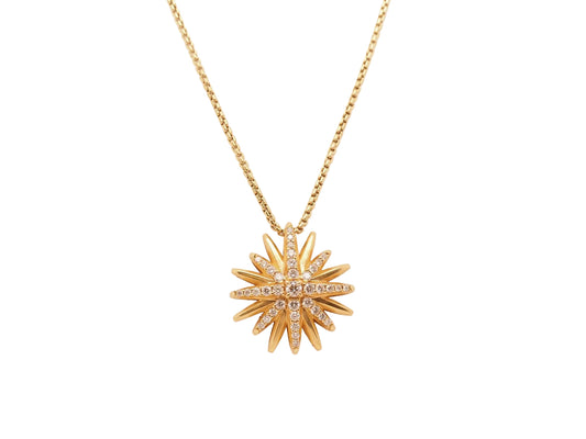 Estate David Yurman Starburst Pendant Necklace 20mm - VHK#948a